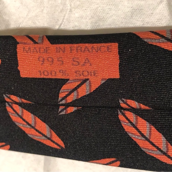 HERMES Tie/ Leaf Print - Picture 8 of 10